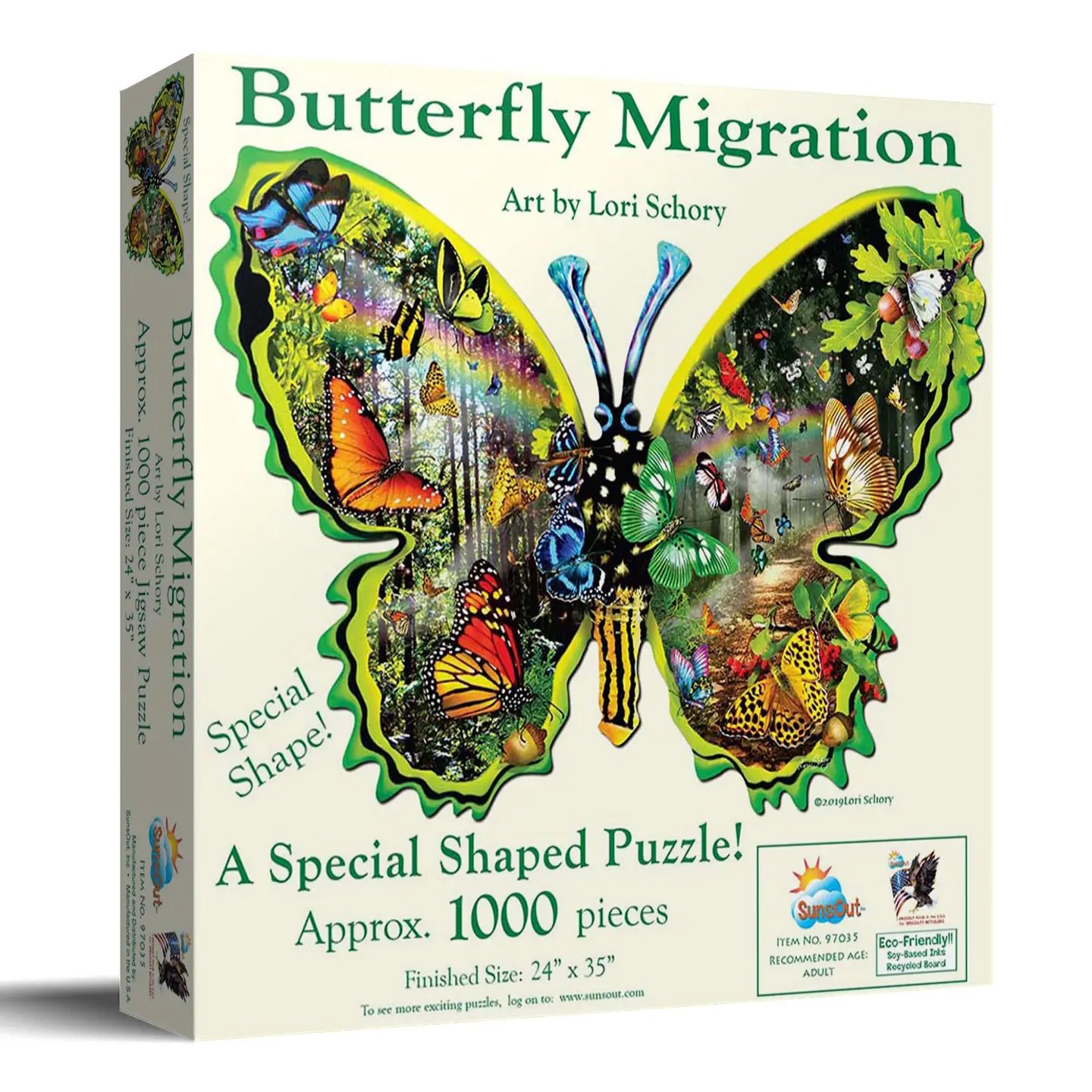 Butterfly Migration A Special Shape 1000 Piece Jigsaw Puzzle (97035) - Image 2