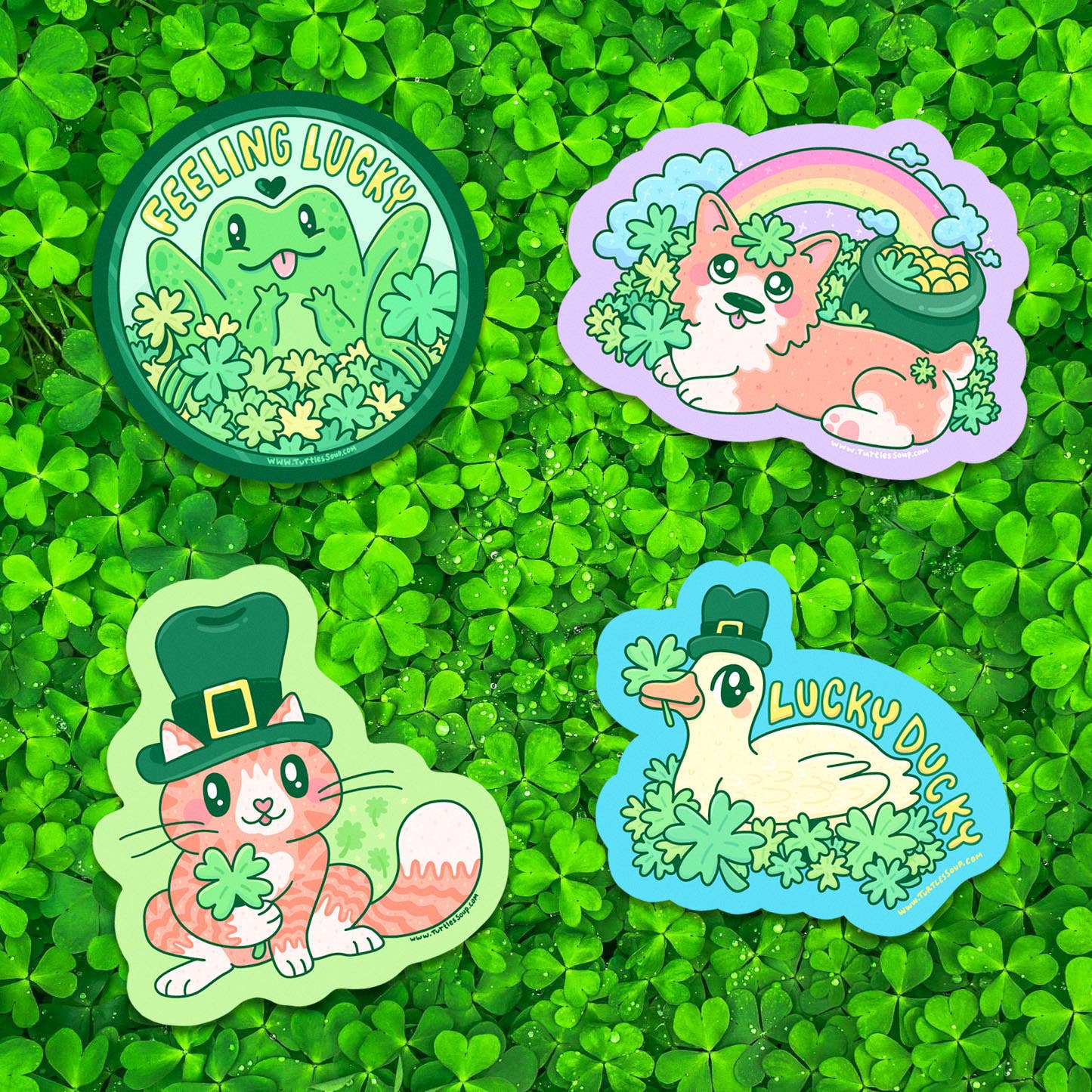 Leprechaun Kitty St. Patrick's Day Vinyl Sticker - Image 2