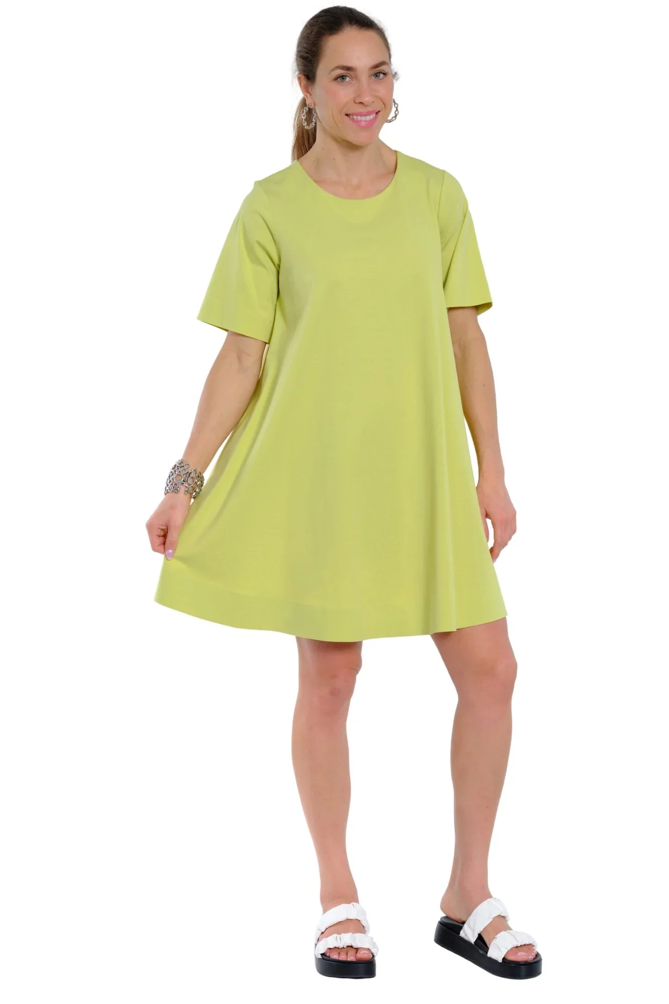 Lior Round Neck Short Sleeve Solid Dress (3 Colors) - Image 2