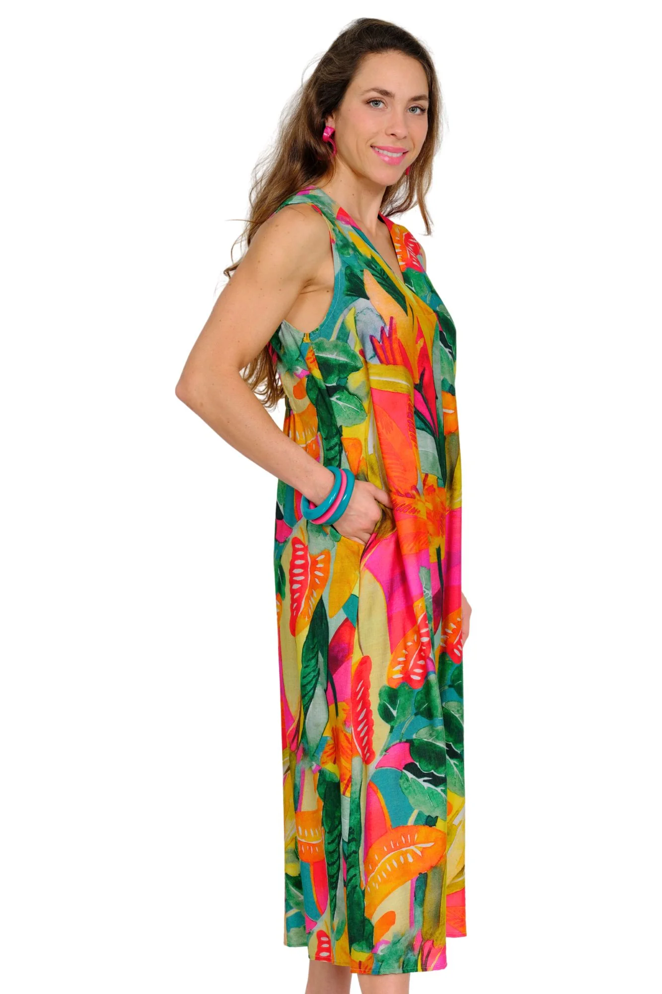 Lior Amelia Sleeveless Dress (Amelia-7-AR) (Jungle Bliss) - Image 2