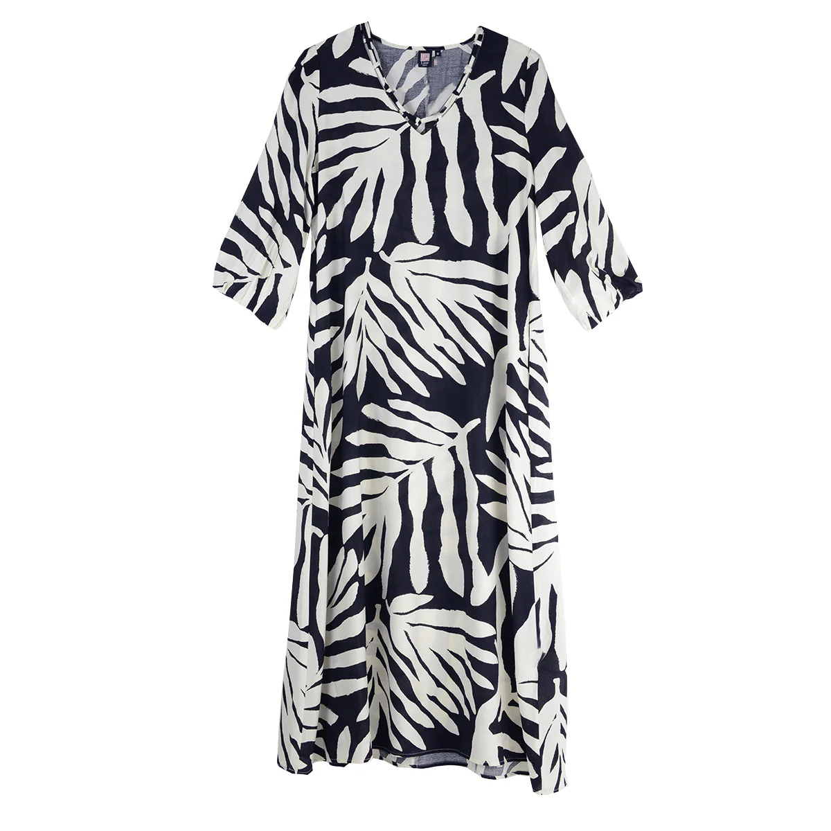 Lior Cairo Tribal Print Midi Dress (CARIO-1-AR)(Black)