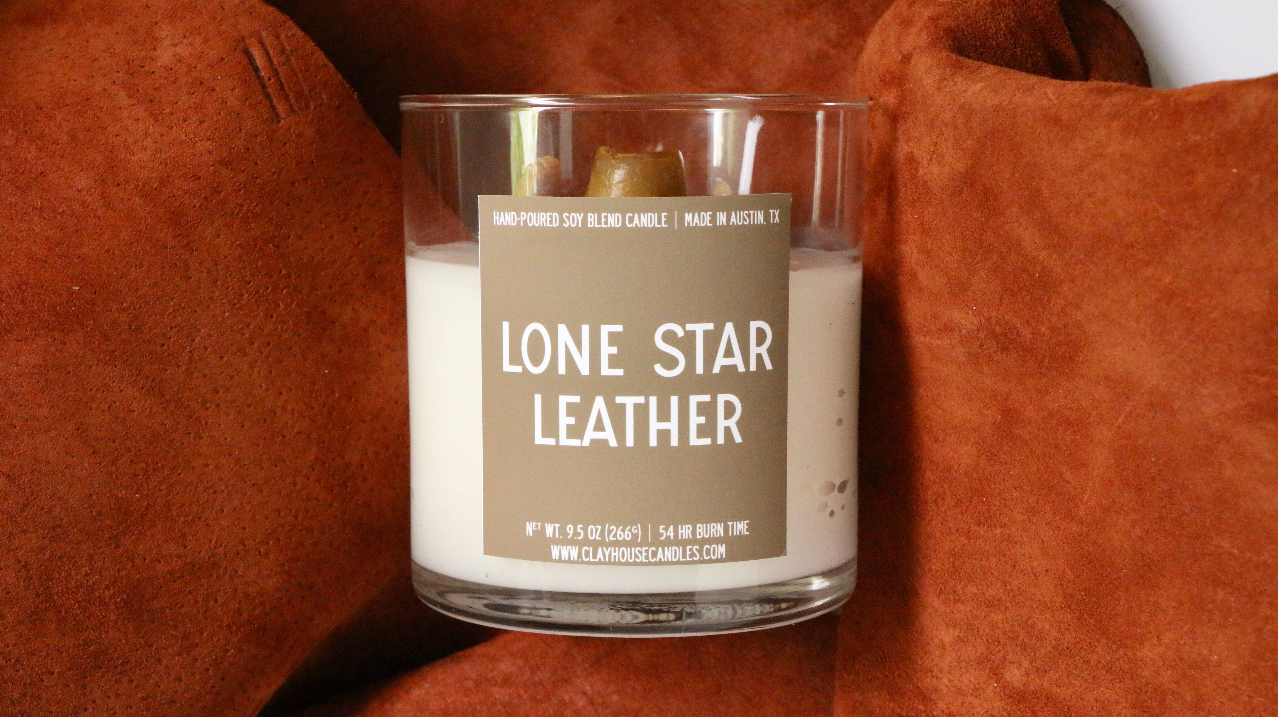 Clayhouse Candles Lone Star Leather Candle - Image 3