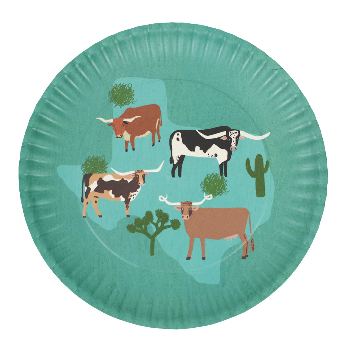 One Hundred 80 Degrees Four Longhorn Melamine Platter (ME0524)