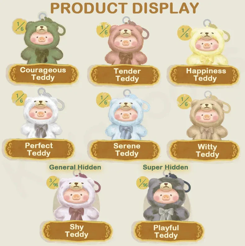 Lulu The Piggy Vintage Teddy Shop Plush Pendant Blind Box - Image 3
