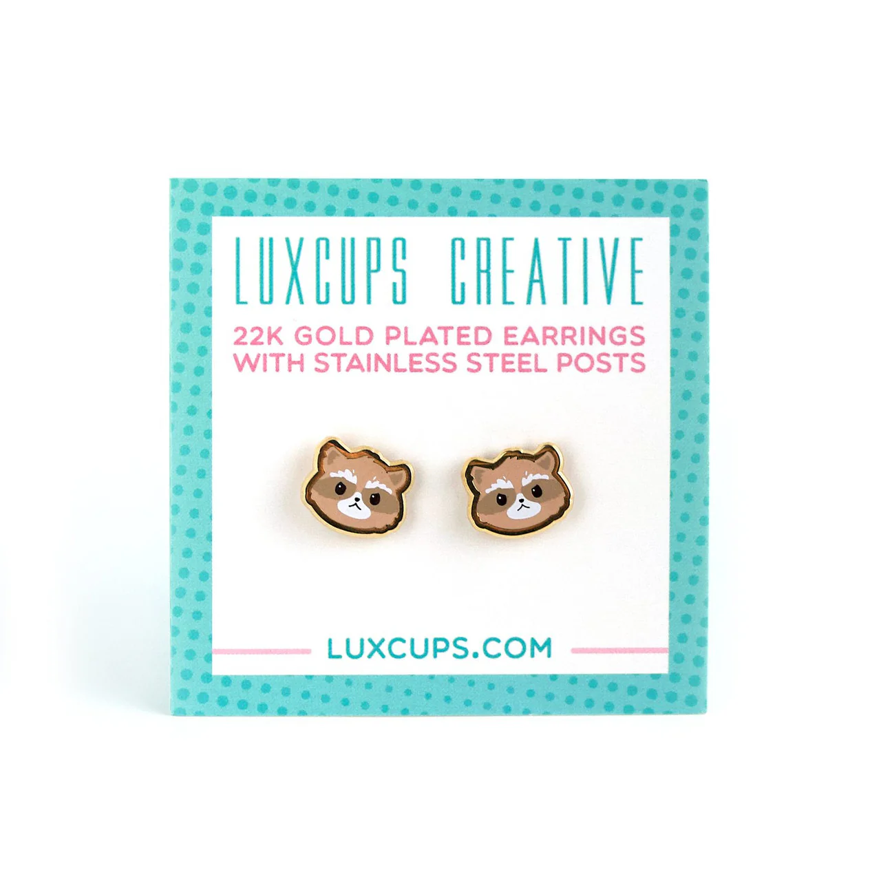 Luxcups Racoon Earrings - Image 2