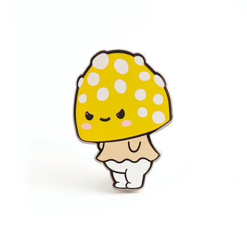Luxcups Yellow Mushroom Enamel Pin (LUX P76) - Image 2