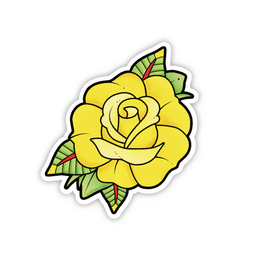 Luxcups Yellow Rose Sticker  (LUX S11) - Image 2