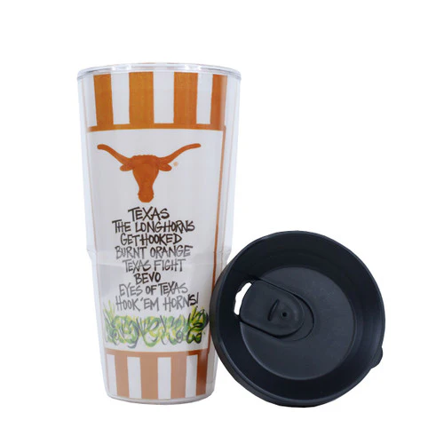 Magnolia Lane Texas Longhorn Plastic Lid Travel Tumbler (52543) - Image 2