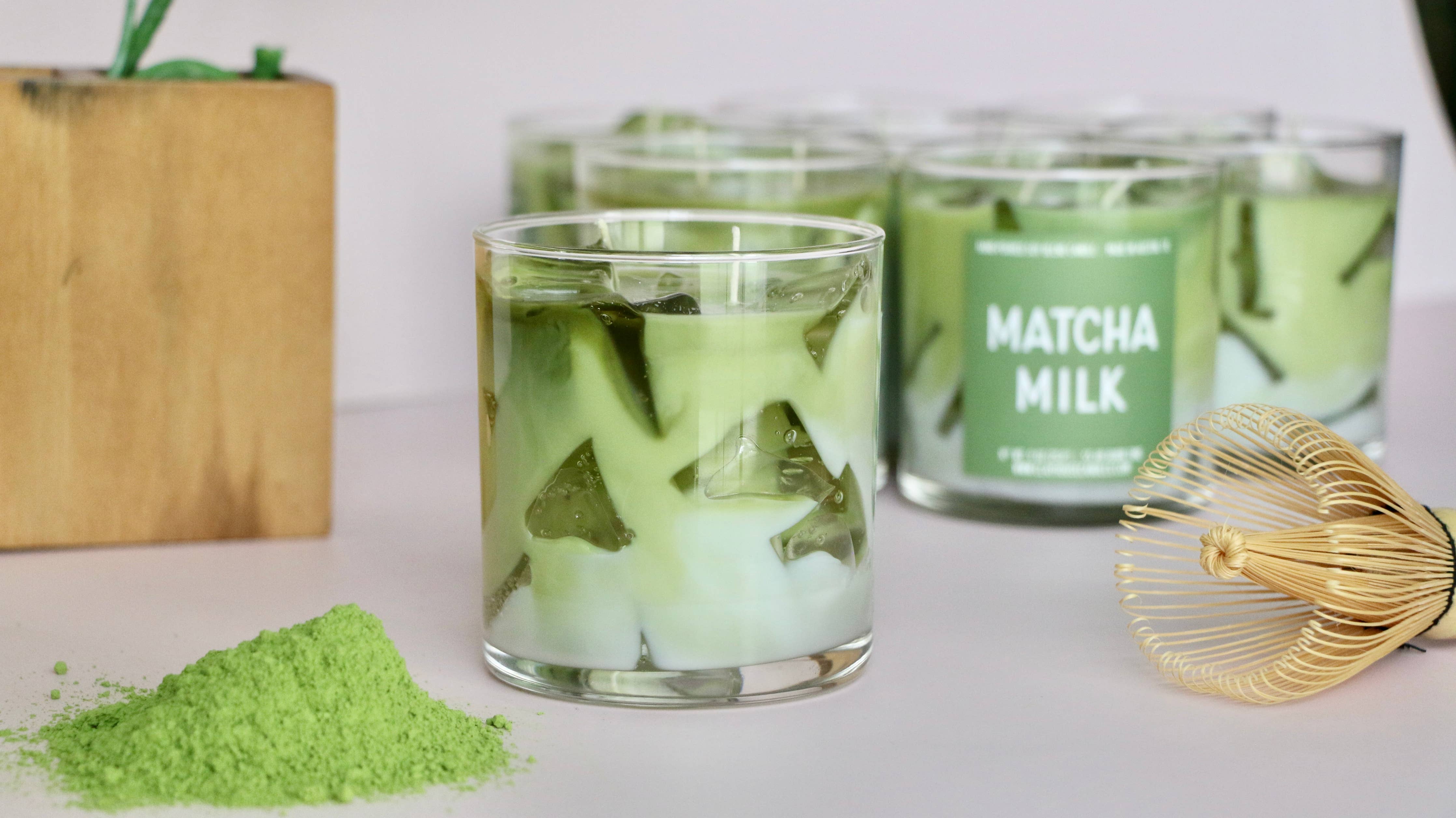 Clayhouse Candles Matcha Milk Container Candle - Image 4
