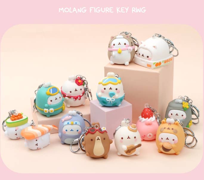 Molang Figure Keyring Bag Charms (Chosen at Random) - Image 2