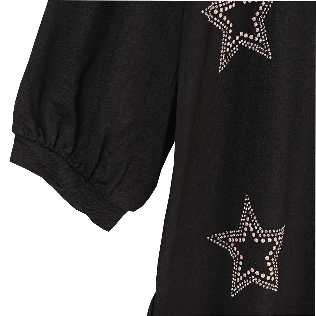 Multiples Cuffed Sleeve Drop Shoulder Crew Neck Stars Top (2 Colors) - Image 2