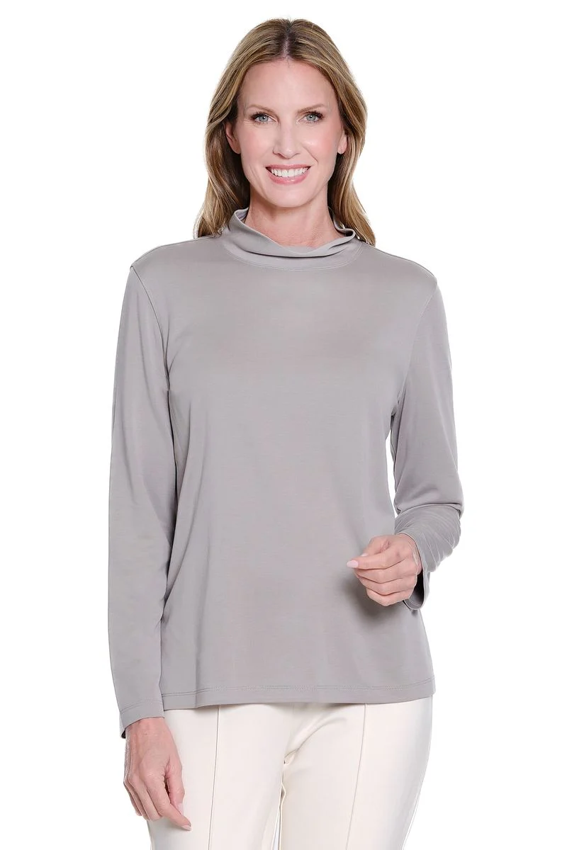 Multiples Mock Neck Long Sleeve Top (4 Colors) - Image 3