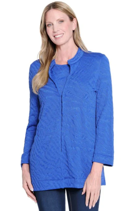 Multiples Petite Jacquard Knit Jacket & Tank Top Set (2 Colors) - Image 2