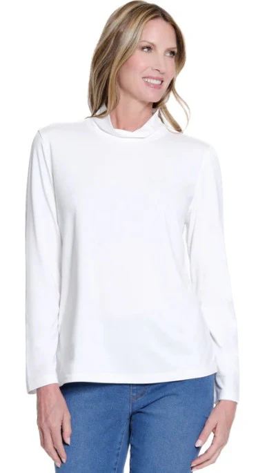 Multiples Mock Neck Long Sleeve Top (4 Colors) - Image 4