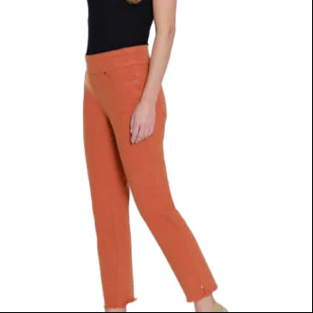 Multiples Pull-on 5 Pocket Fringe Hem Spice Ankle Pant (M35714PM) - Image 4