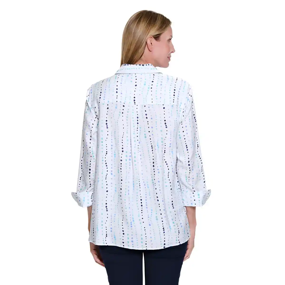 Multiples Turn-Up Cuff Button Front Shirt (M16112BM) - Image 2