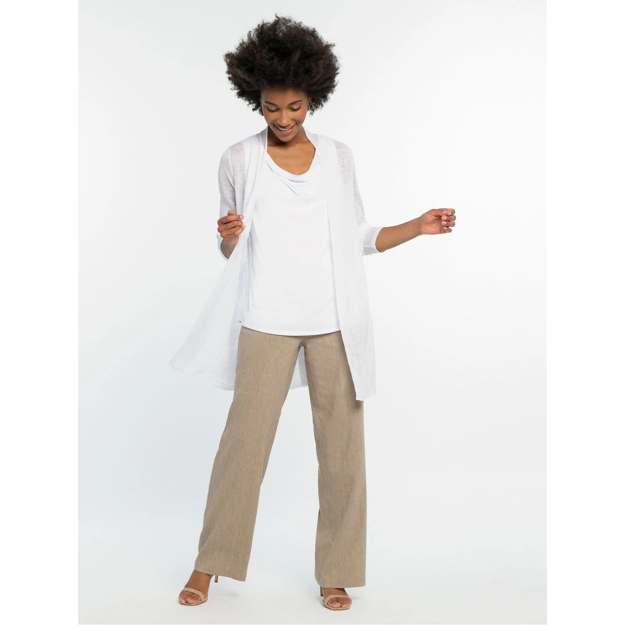 Nic & Zoe Lightweight Long Back of the Chair Cardigan (2 Colors)
