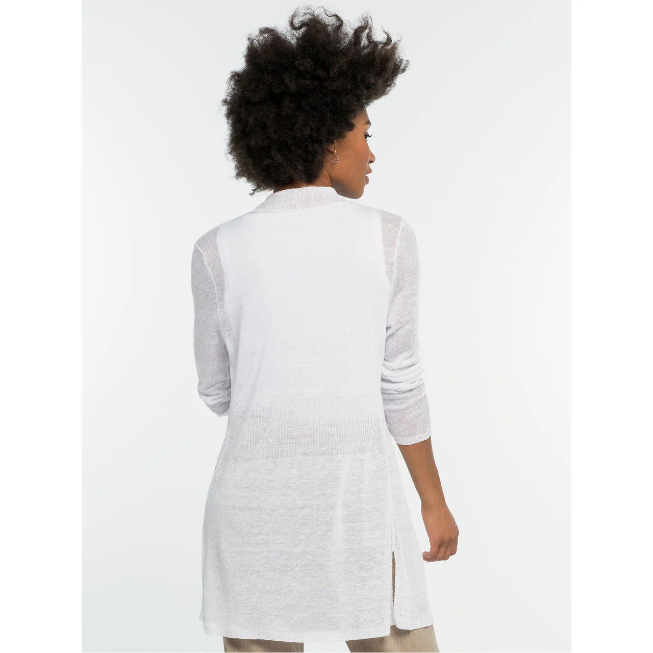 Nic & Zoe Lightweight Long Back of the Chair Cardigan (2 Colors) - Image 2
