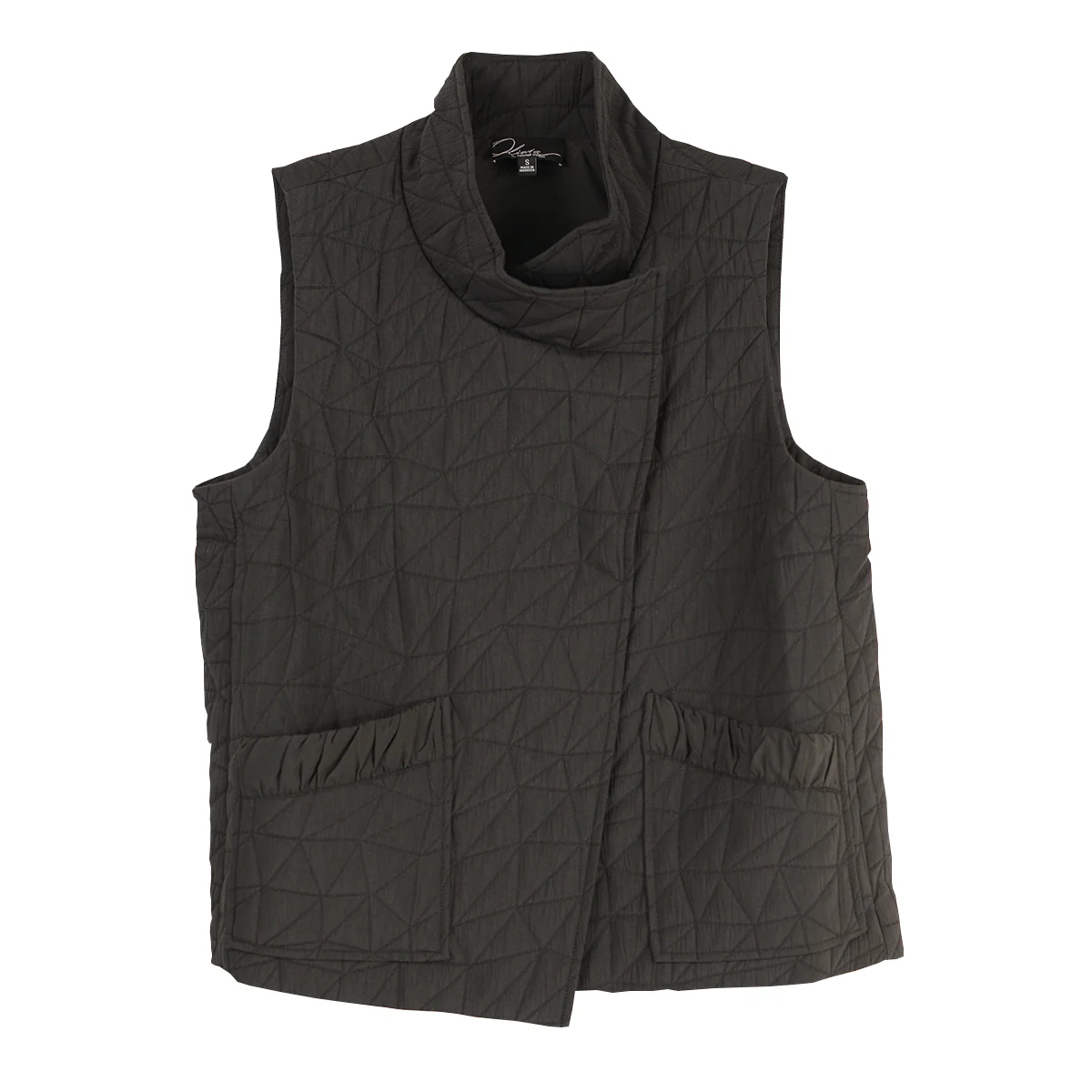 Olivia by Habitat Kaleidoscope Quilt Scenic View Vest (BLK) - Image 2