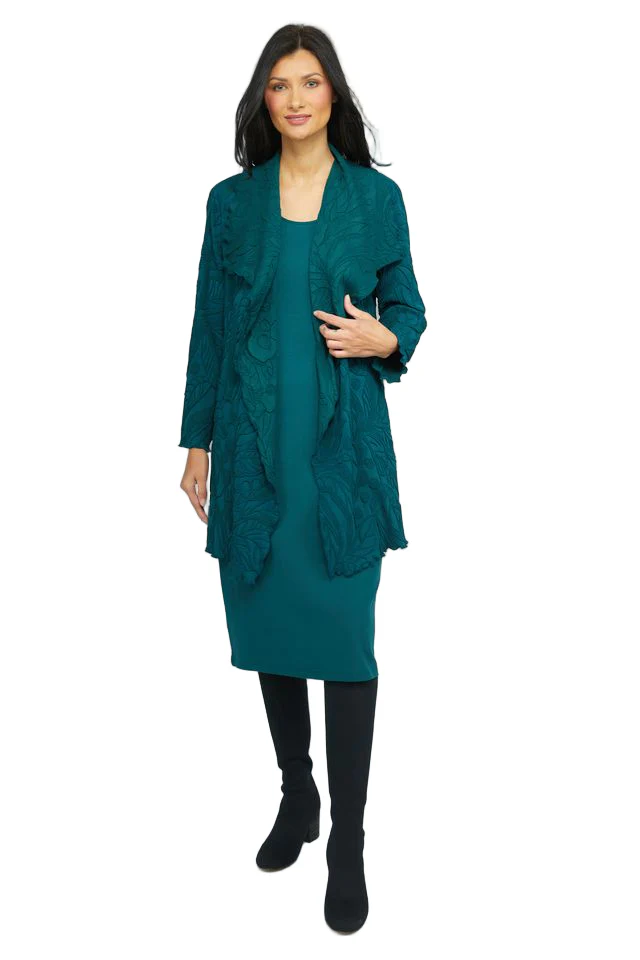 Olivia by Habitat Sculpted Floral Waterfall Marine Duster - Image 3