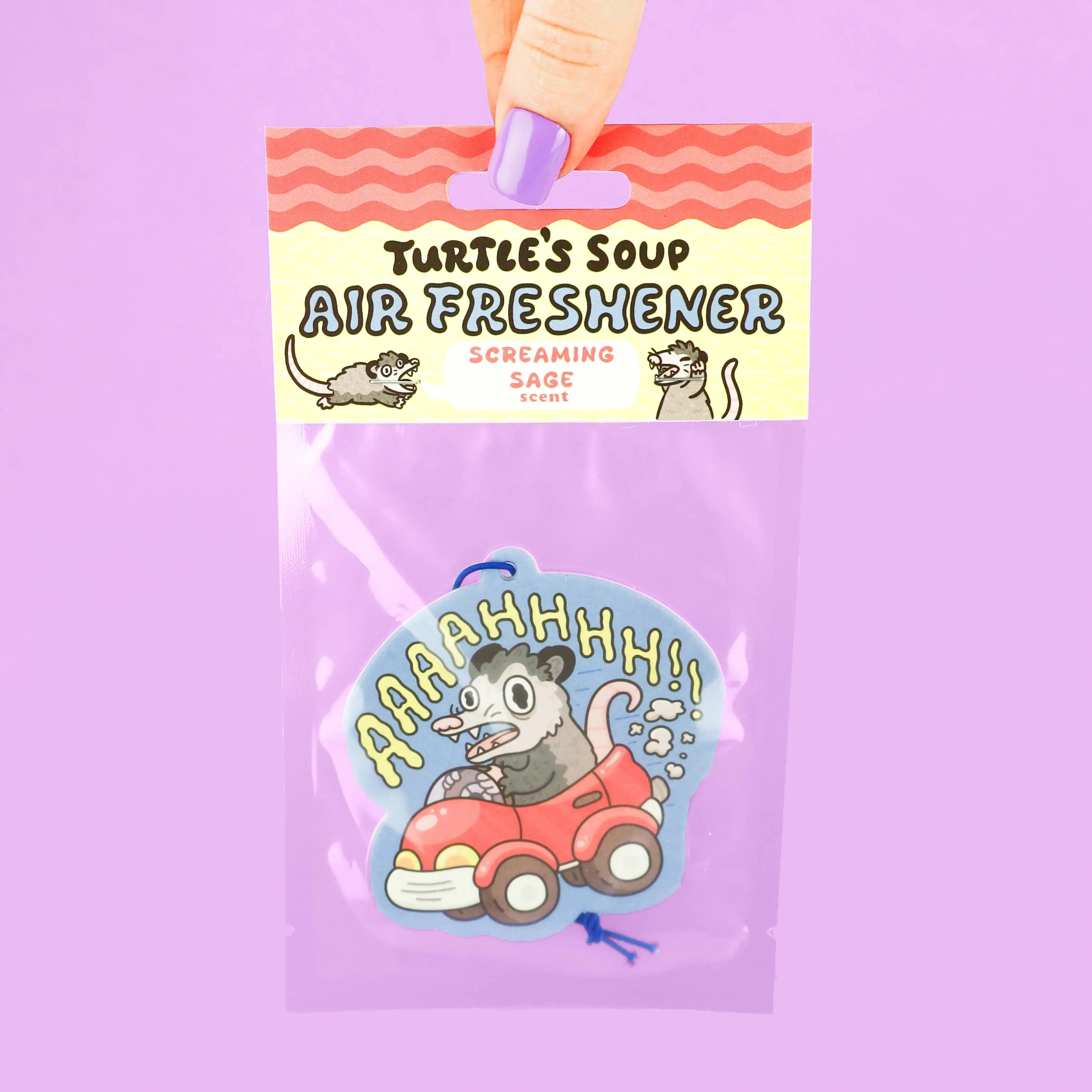 Panic Opossum Car Vehicle Scented Air Freshener