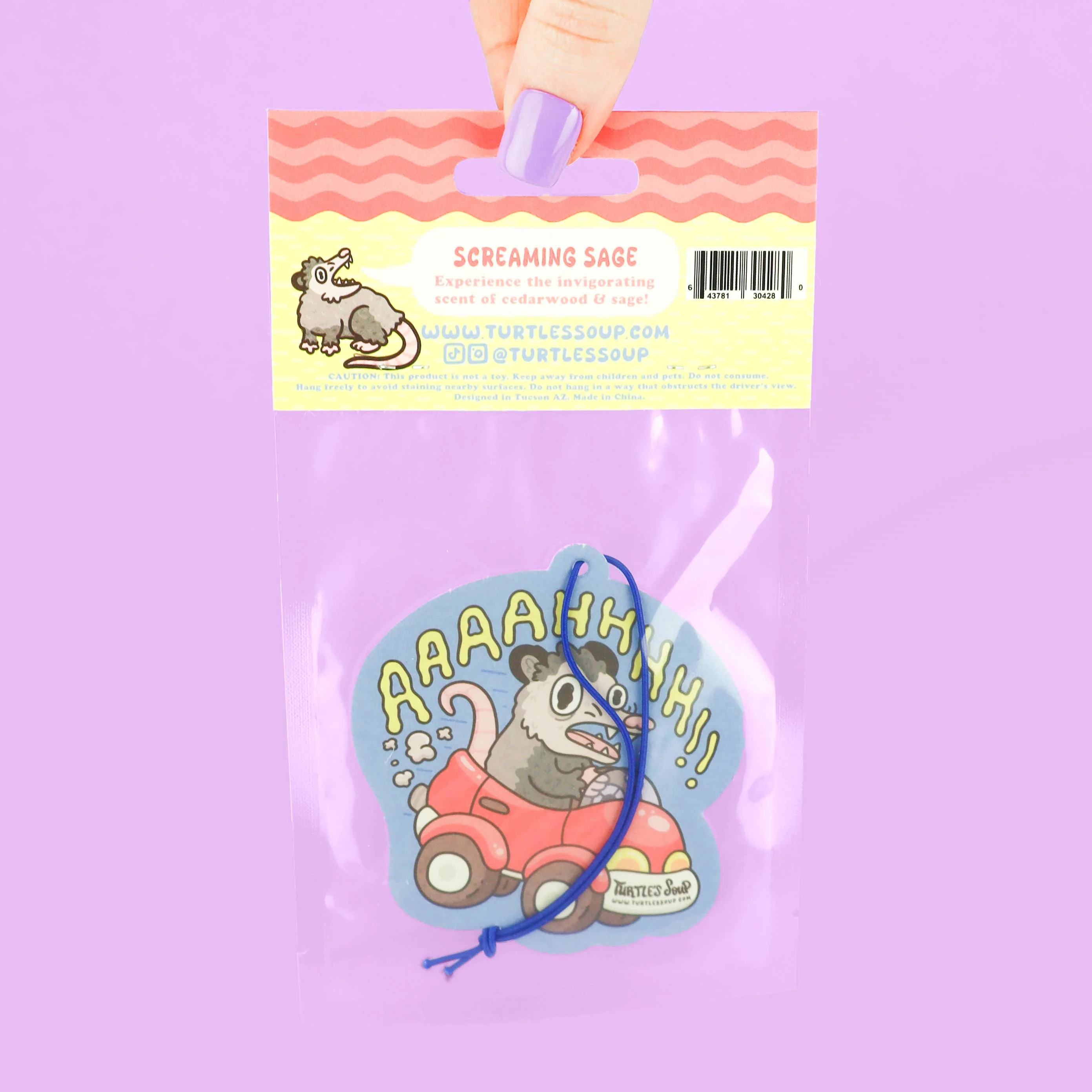 Panic Opossum Car Vehicle Scented Air Freshener - Image 2