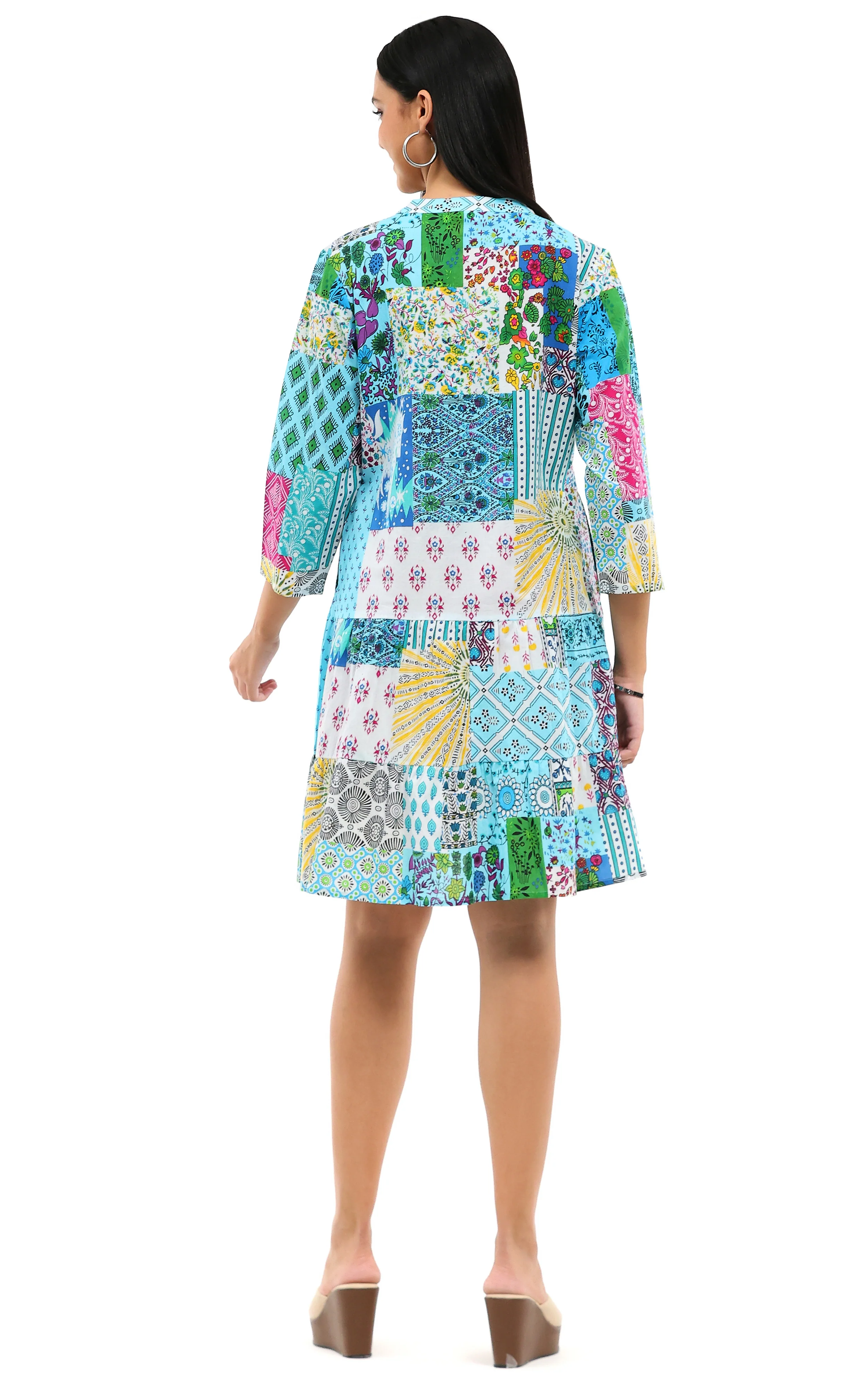 Parsley & Sage Amanda Print Tiered Dress (26T01D2) - Image 2