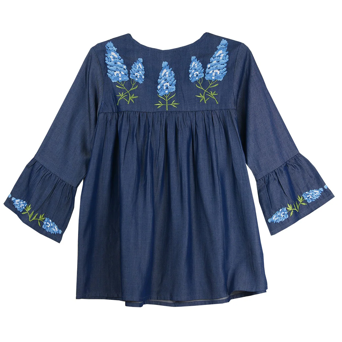 Parsley & Sage Amber Embroidered Bluebonnet 3/4 Sleeve Top (25t80C) - Image 2