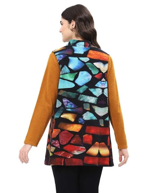 Parsley & Sage Bebe Stained Glass Print Vest - Image 2