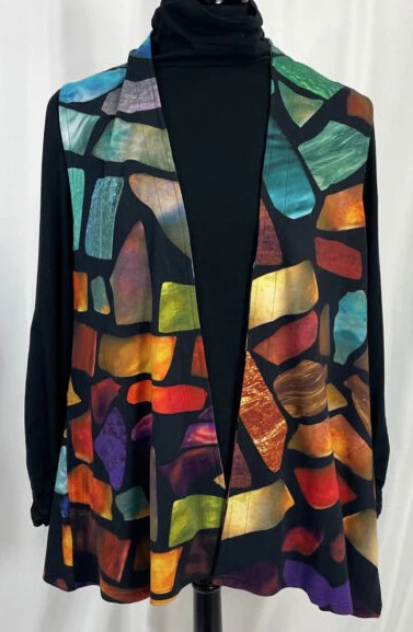 Parsley & Sage Bebe Stained Glass Print Vest - Image 3