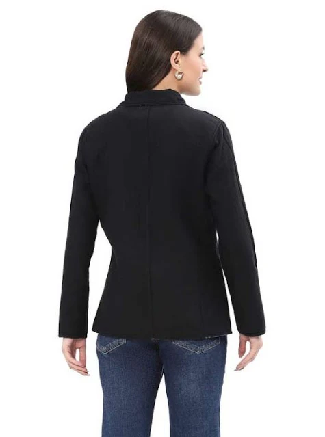 Parsley & Sage Christa Print Reversible Jacket (Blue/Black) - Image 4