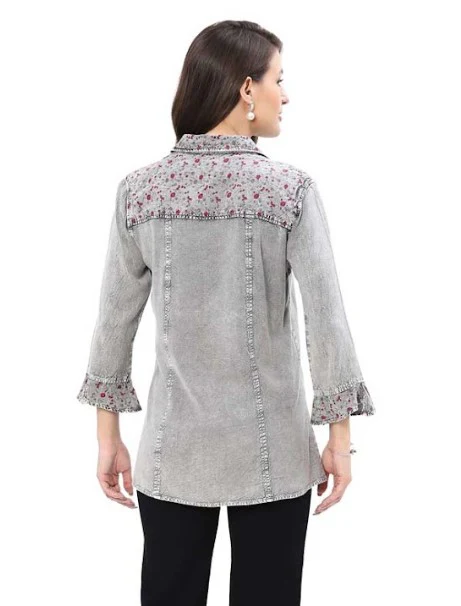 Parsley & Sage Dolly Silver Shirt (25F582G) - Image 2