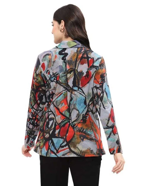 Parsley & Sage Dylan Abstract Print Shirt Jacket (25W251GP) - Image 3