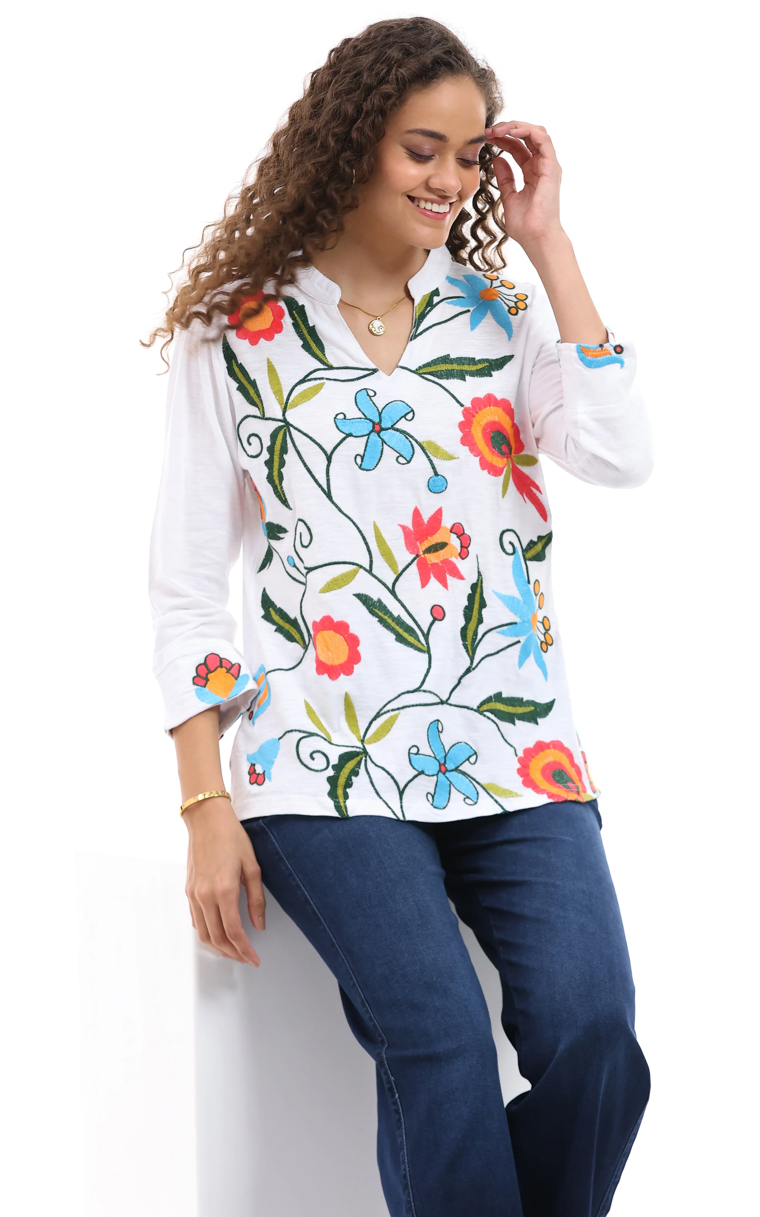 Parsley & Sage  Joni  Top (White)(26S447C) - Image 3