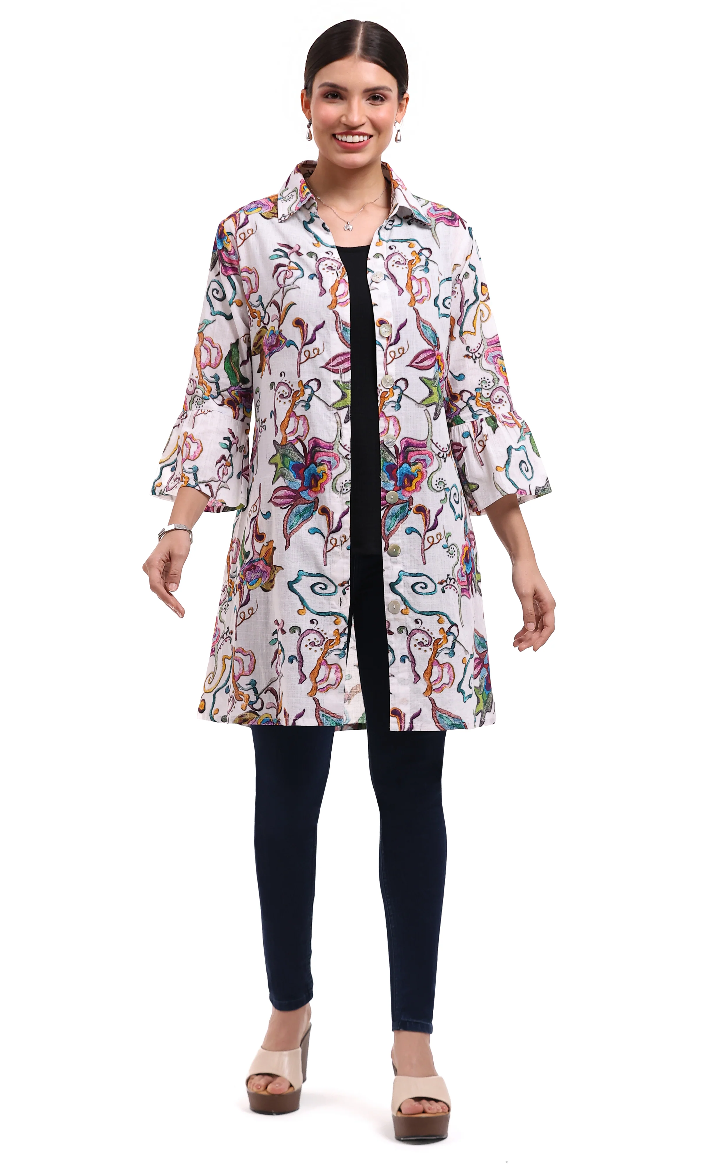 Parsley & Sage Orla Woven Dress With Flare Sleeves (26T46D) - Image 2