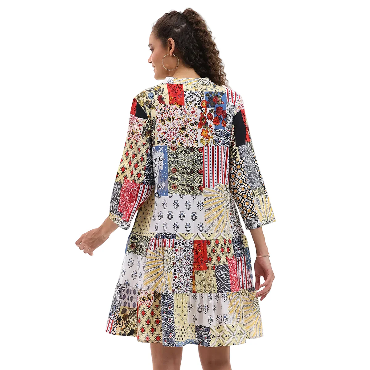 Parsley & Sage Floral Color block Tiered Thelma Dress (26T19D2) - Image 2