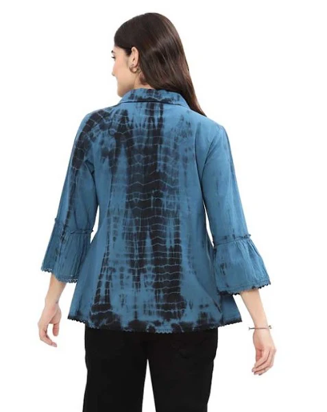 Parsley & Sage Judith Blue Embroidered Shirt - Image 2
