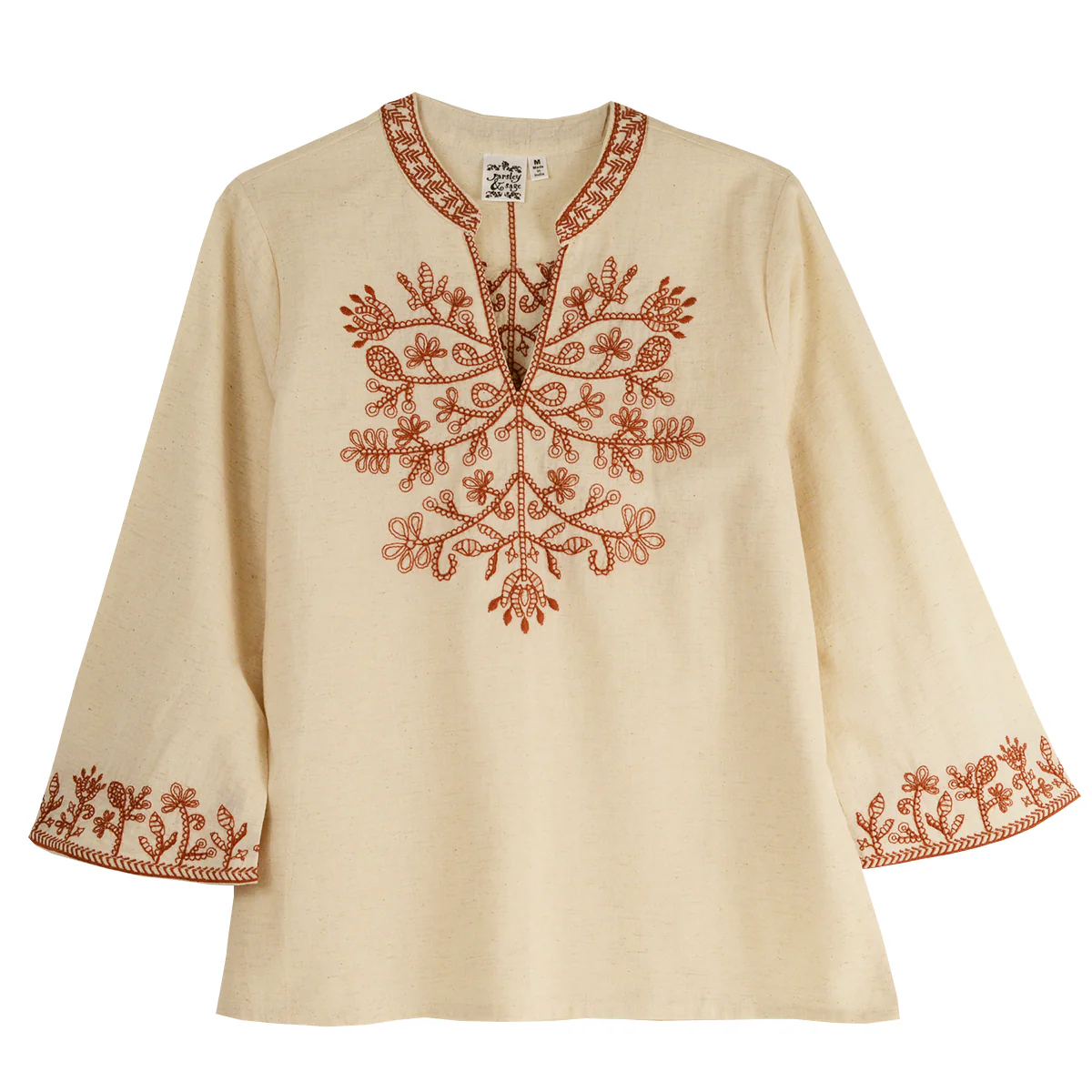 Parsley & Sage Esme Embroidered Linen Top