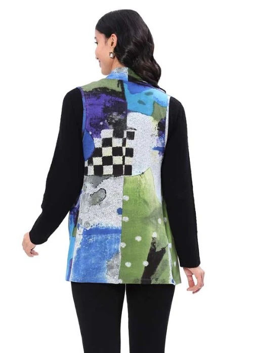 Parsley & Sage Kelsey Multi Print Vest (BLU/MULTI) - Image 2