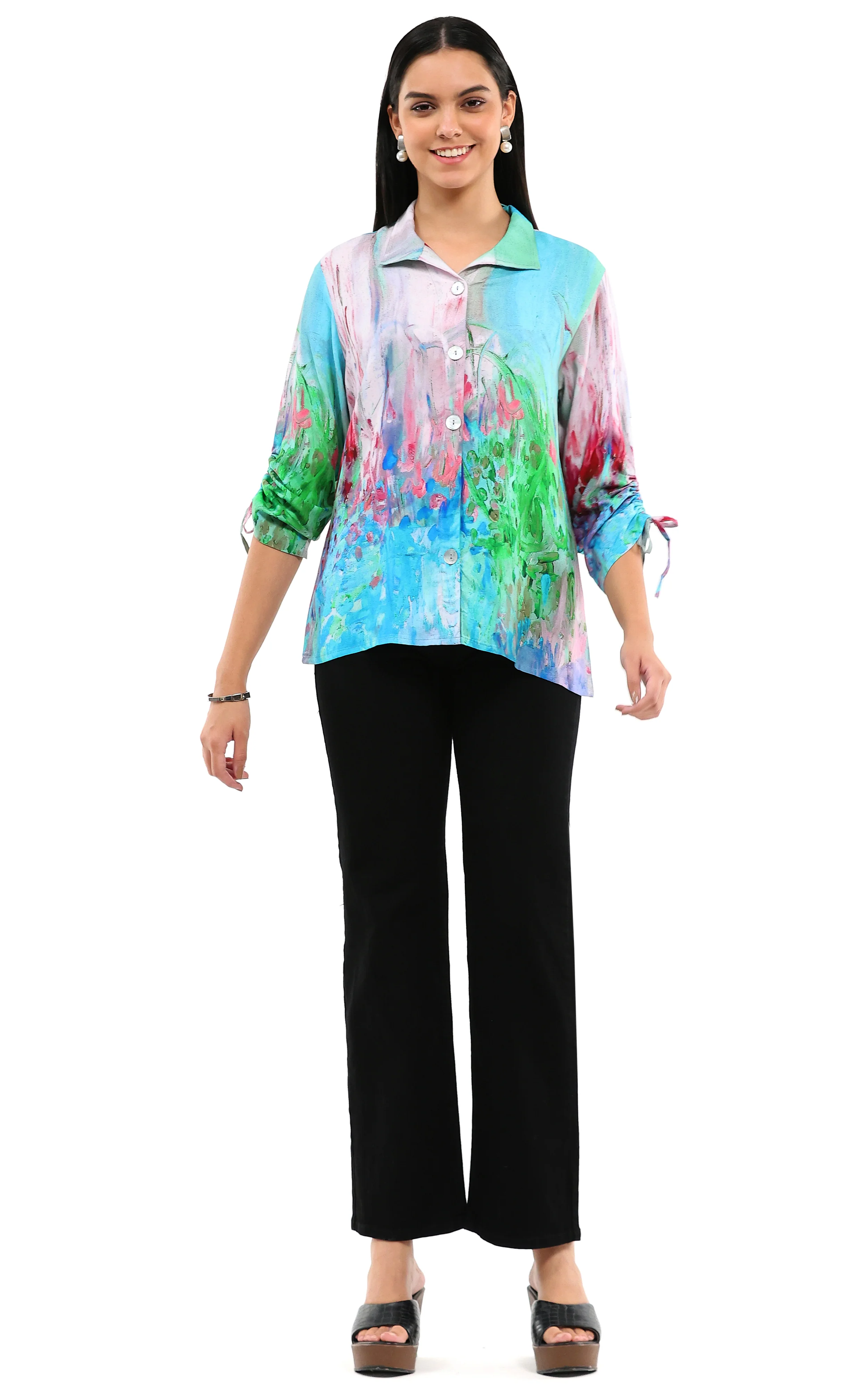 Parsley & Sage Kendall Print Shirt (26T10G)