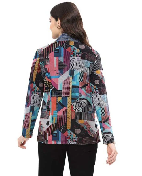 Parsley & Sage Mamie Multi Print Open Front Jacket - Image 2