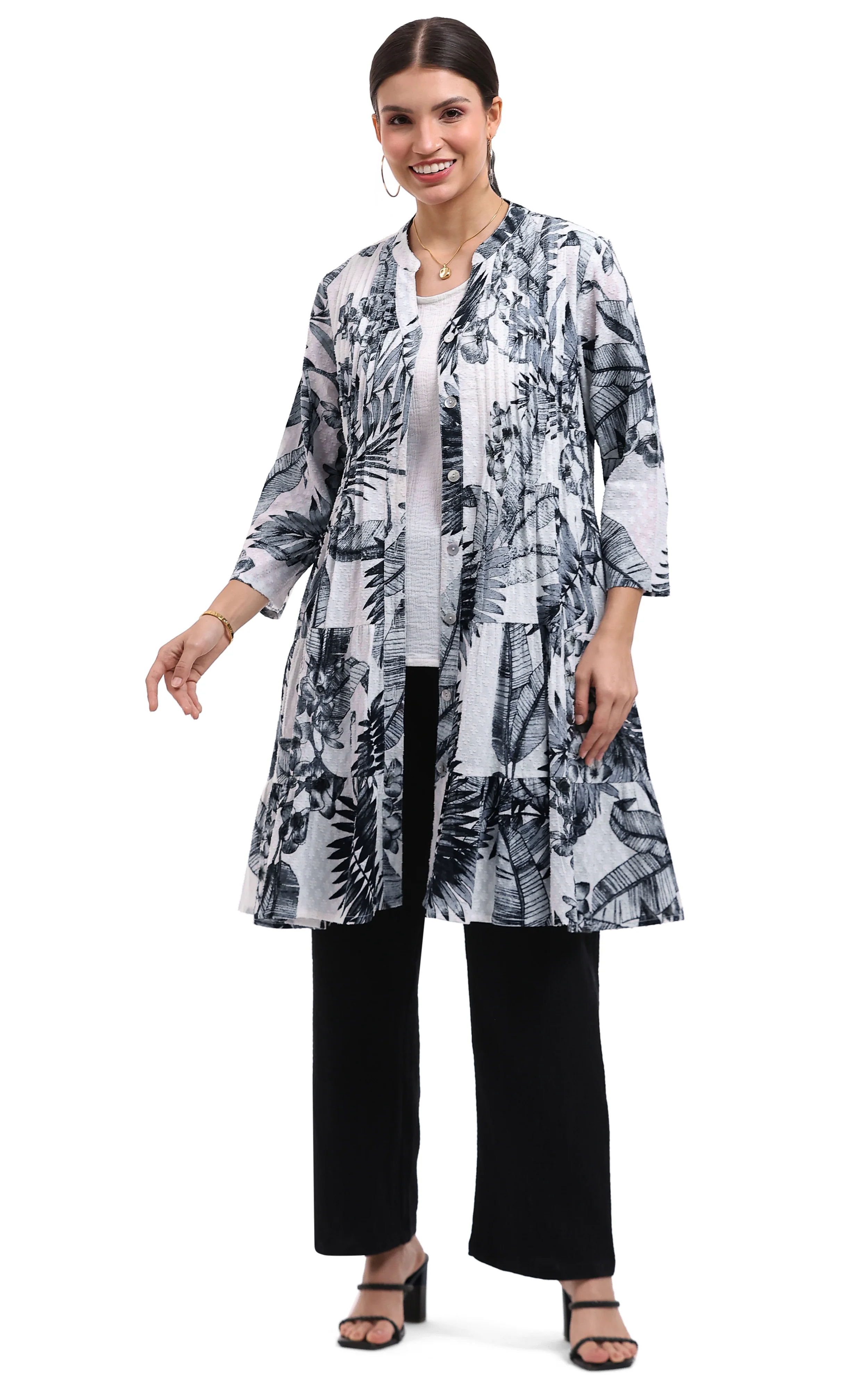Parsley & Sage Fawn Textured Woven Dress (26T05D2) - Image 3