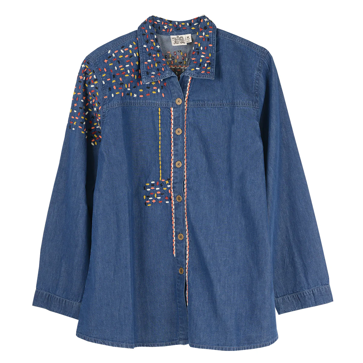 Parsley & Sage Sansa Embroidered Shirt (BLU) - Image 4