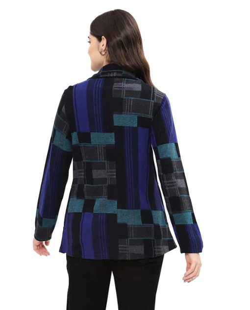 Parsley & Sage Steffi Geo Print Shirt (BLK/BLU) - Image 2