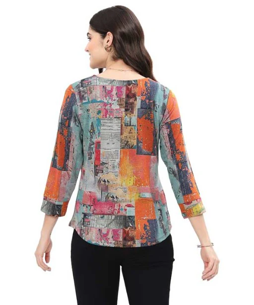Parsley & Sage Vanita Abstract Print Top (MULTI) - Image 2