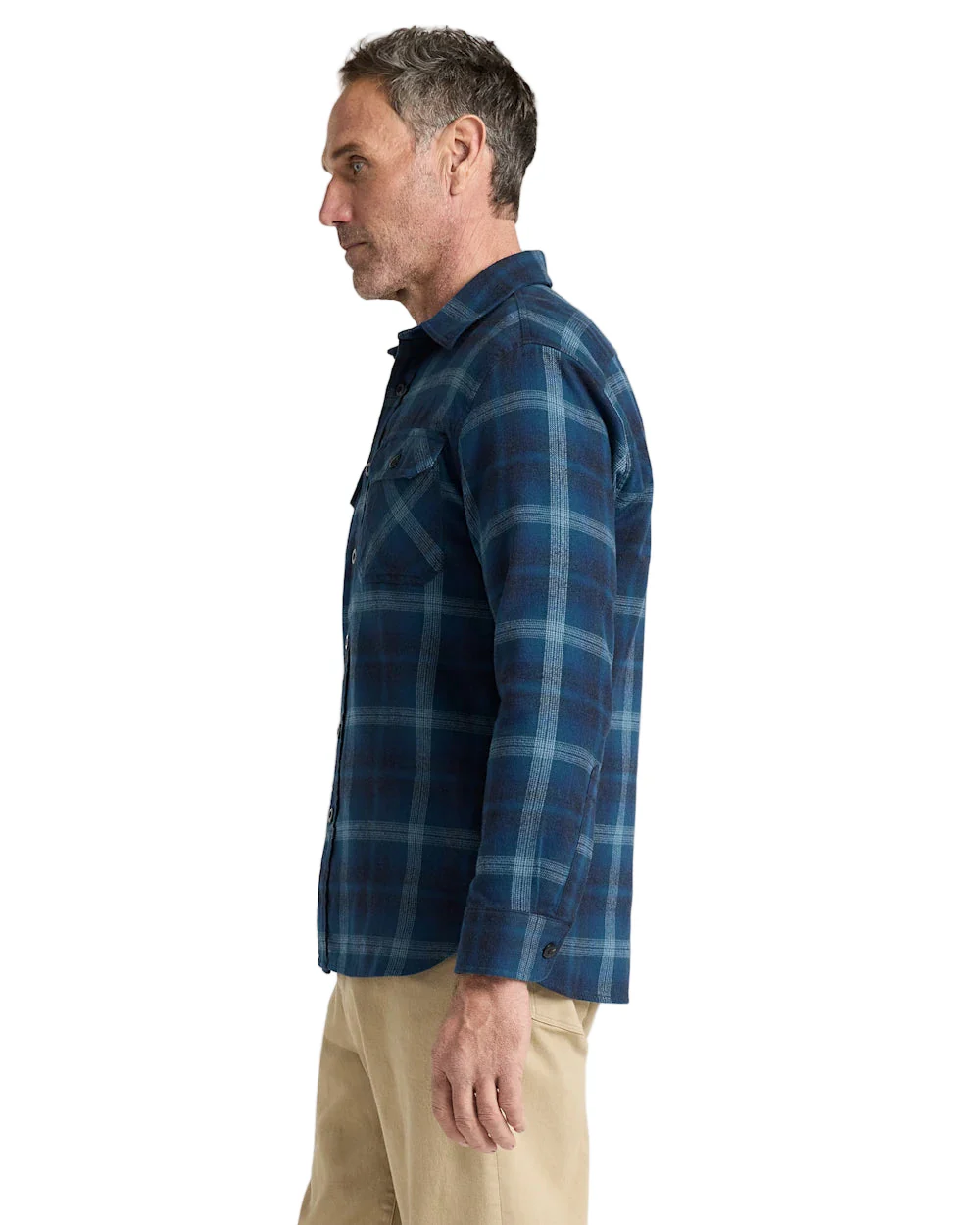 Pendleton Men's Burnside Cotton Flannel Demin Plaid Shirt - Image 3