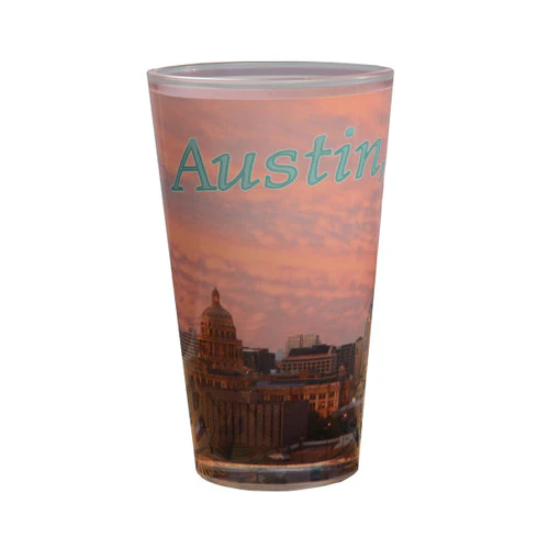Picture Perfect Austin Skyline Pint Glass 16 oz (2023DEN) - Image 2
