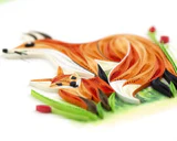 Quilling Card Fox & Cub (BL1238) - Image 2