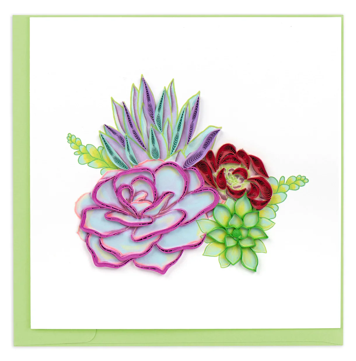 Quilling Card Vibrant Succulents (BL1424)
