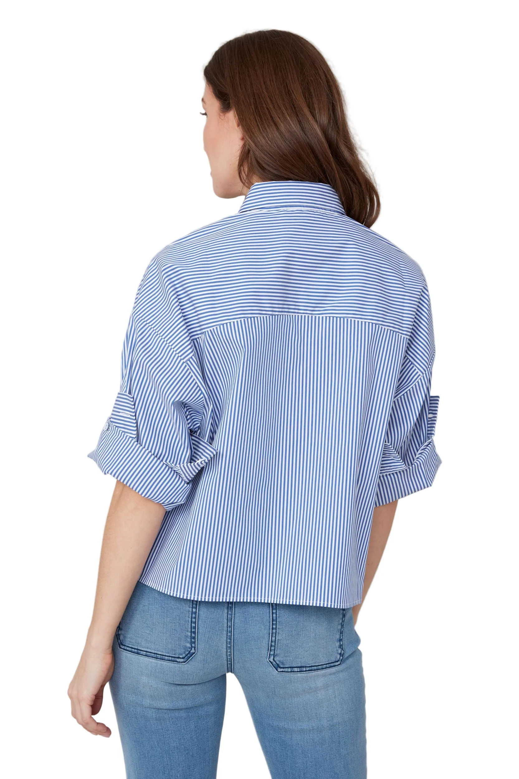 Renuar Blue & White Stripe Shirt - Image 3